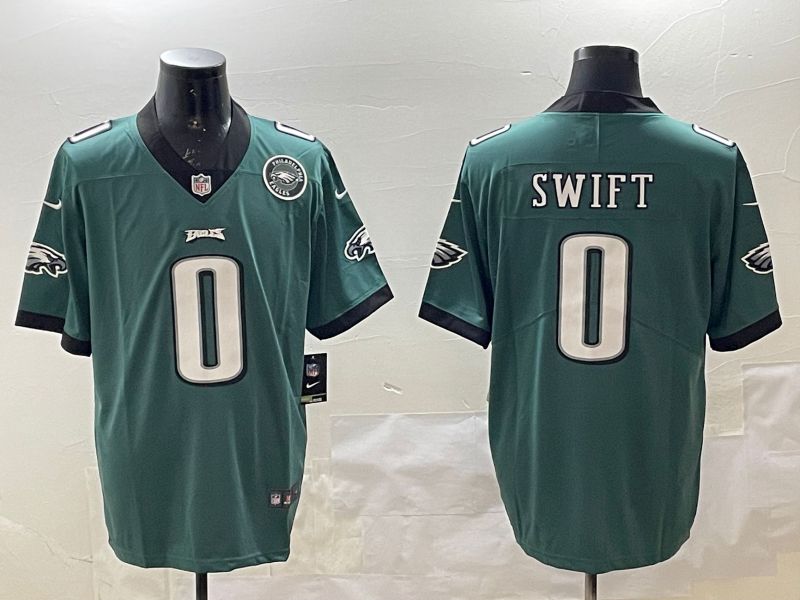 Men Philadelphia Eagles #0 Swift Green Second generations 2025 Nike Vapor Limited NFL Jersey style 2092
